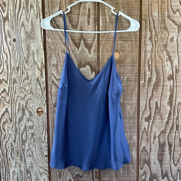 Plain Blue Spaghetti Strap Top Sz 10 - Picture 1 of 3